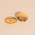 Jumbo Button Stud Earrings by Oh Clementine