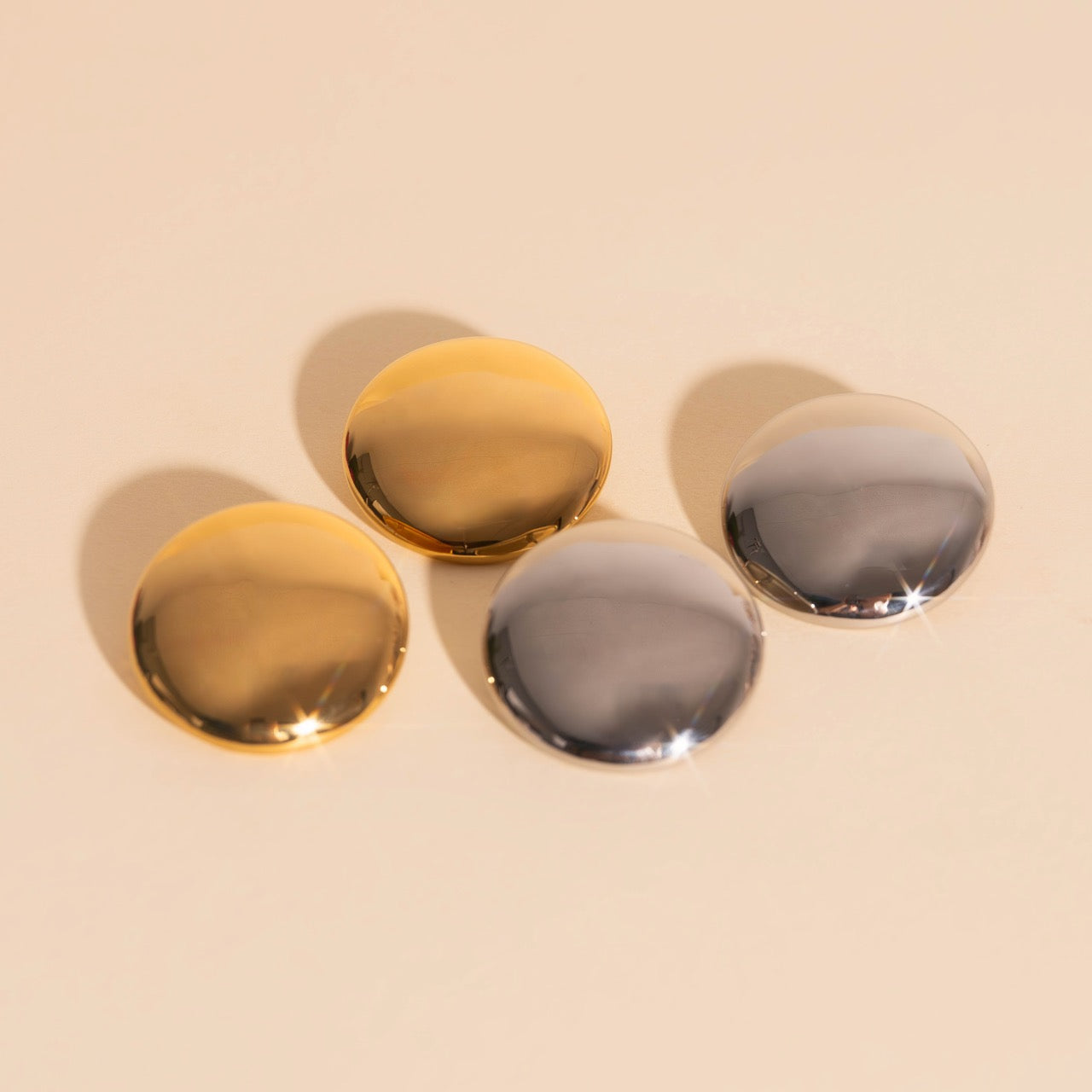 Jumbo Button Stud Earrings