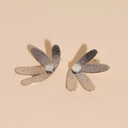 Jumbo Half Bloomed Stud Earrings by Oh Clementine