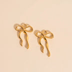 Ribbon Bow Huggie Hoop Charms by Oh Clementine