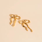 Ribbon Bow Huggie Hoop Charms by Oh Clementine
