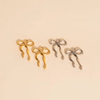 Ribbon Bow Huggie Hoop Charms by Oh Clementine