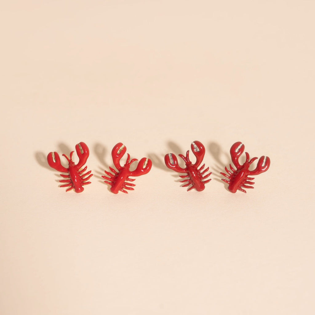 Red Lobster Stud Earrings
