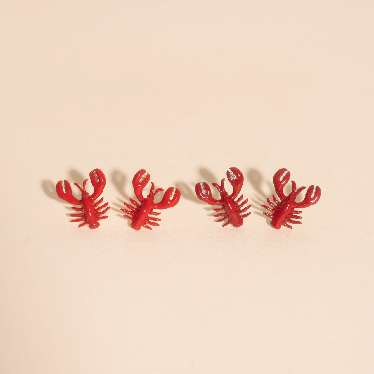 Red Lobster Stud Earrings