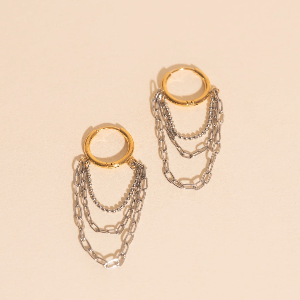 Chain Link Hoop Earrings