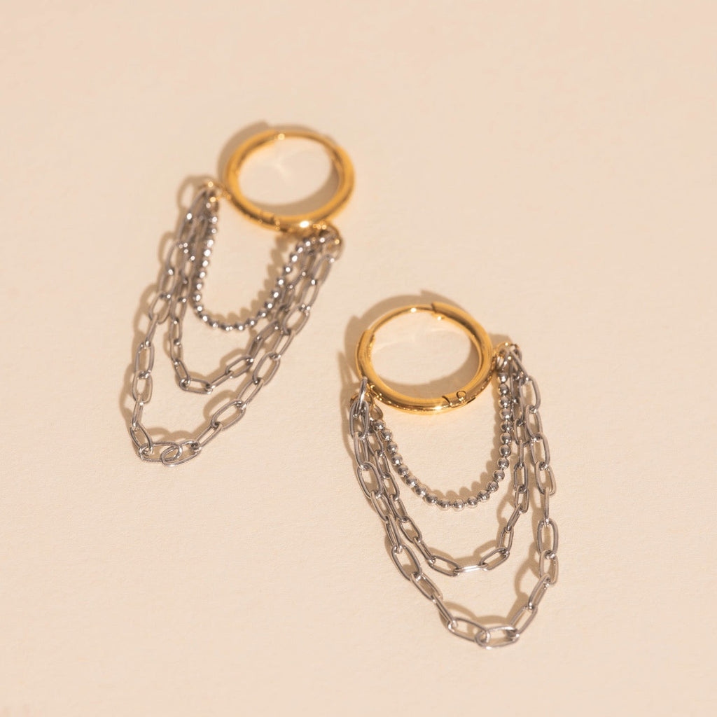 Chain Link Hoop Earrings