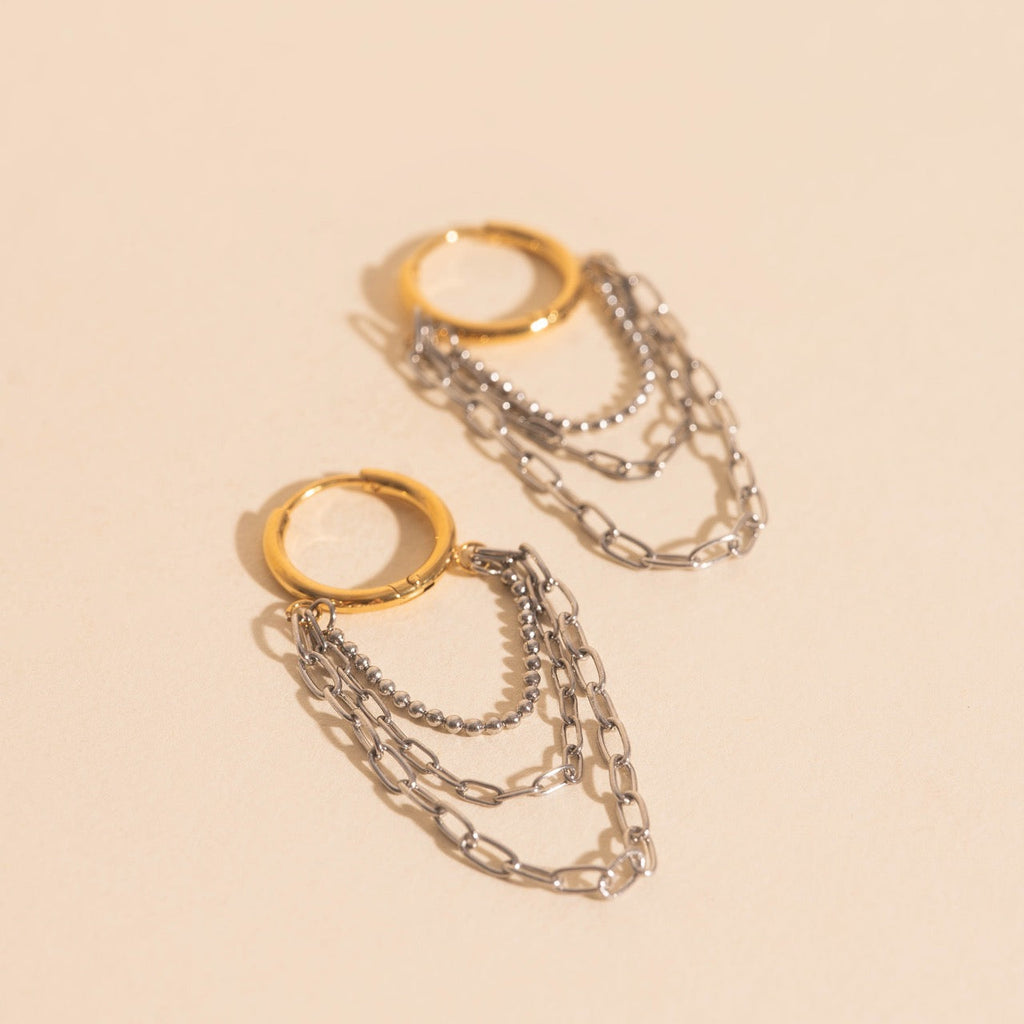 Chain Link Hoop Earrings