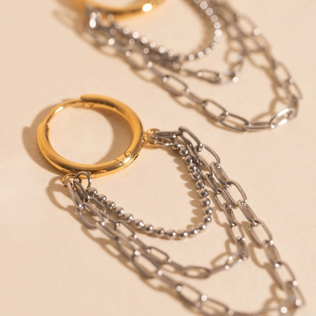 Chain Link Hoop Earrings