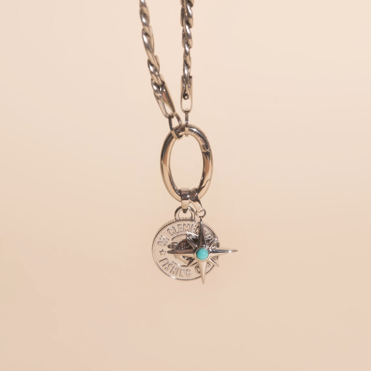 Fishing Club Necklace Charm