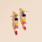 Sea Glass Dangle Stud Earrings by Oh Clementine