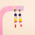 Sea Glass Dangle Stud Earrings by Oh Clementine