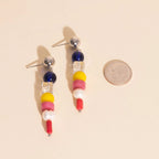 Sea Glass Dangle Stud Earrings by Oh Clementine