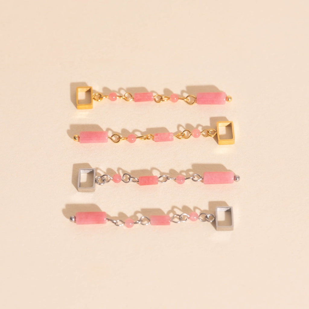 Pink Minnow Super Chunky Huggie Hoop Charms