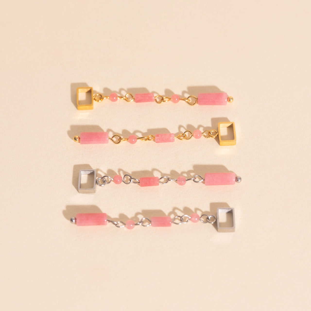 Pink Minnow Super Chunky Huggie Hoop Charms