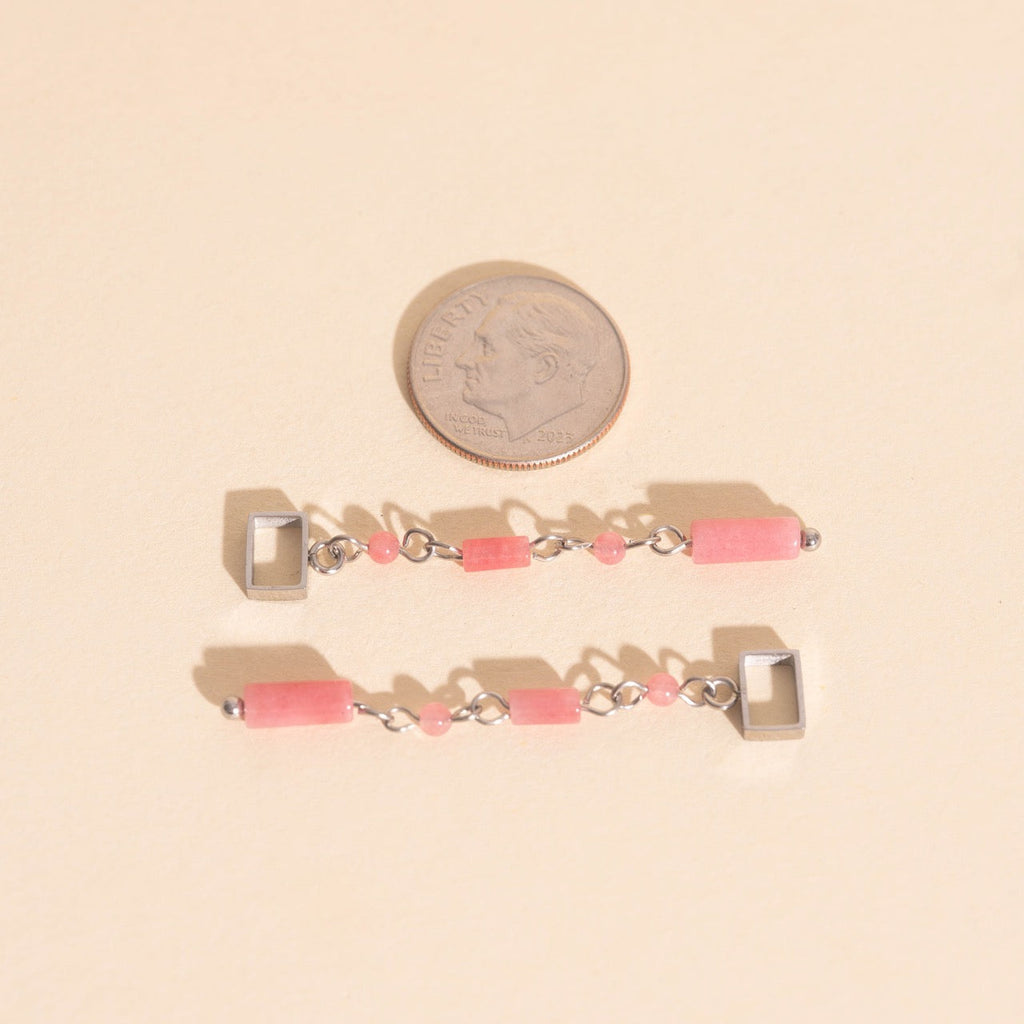 Pink Minnow Super Chunky Huggie Hoop Charms