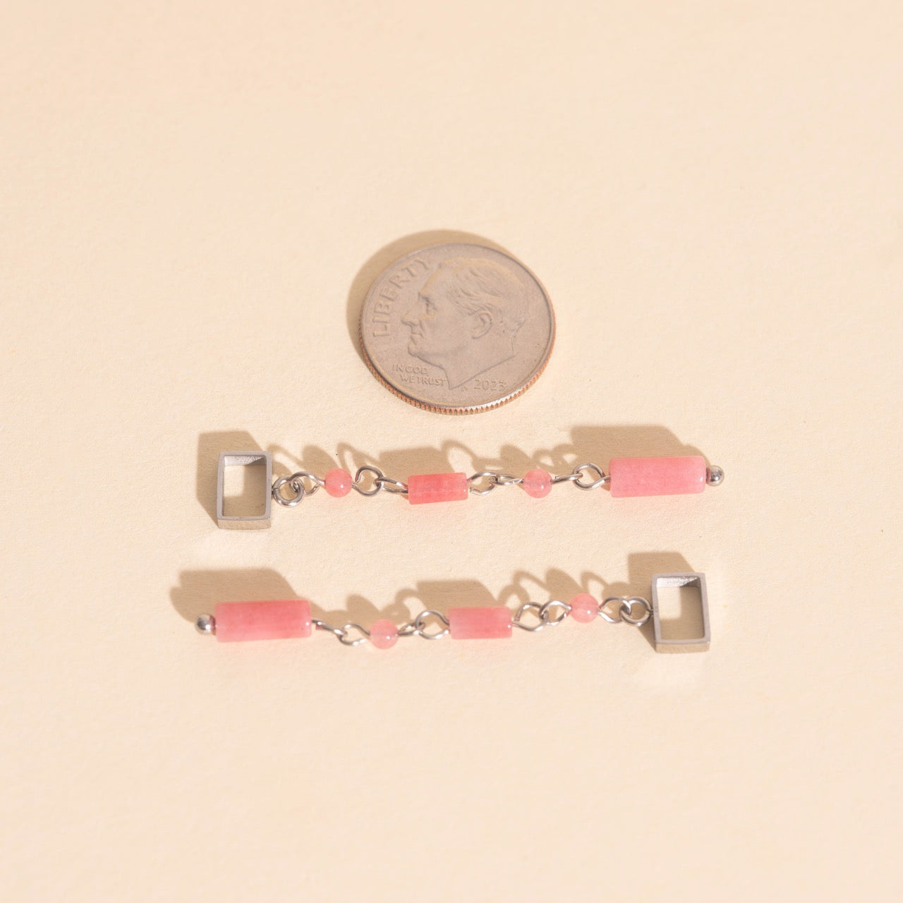 Pink Minnow Super Chunky Huggie Hoop Charms