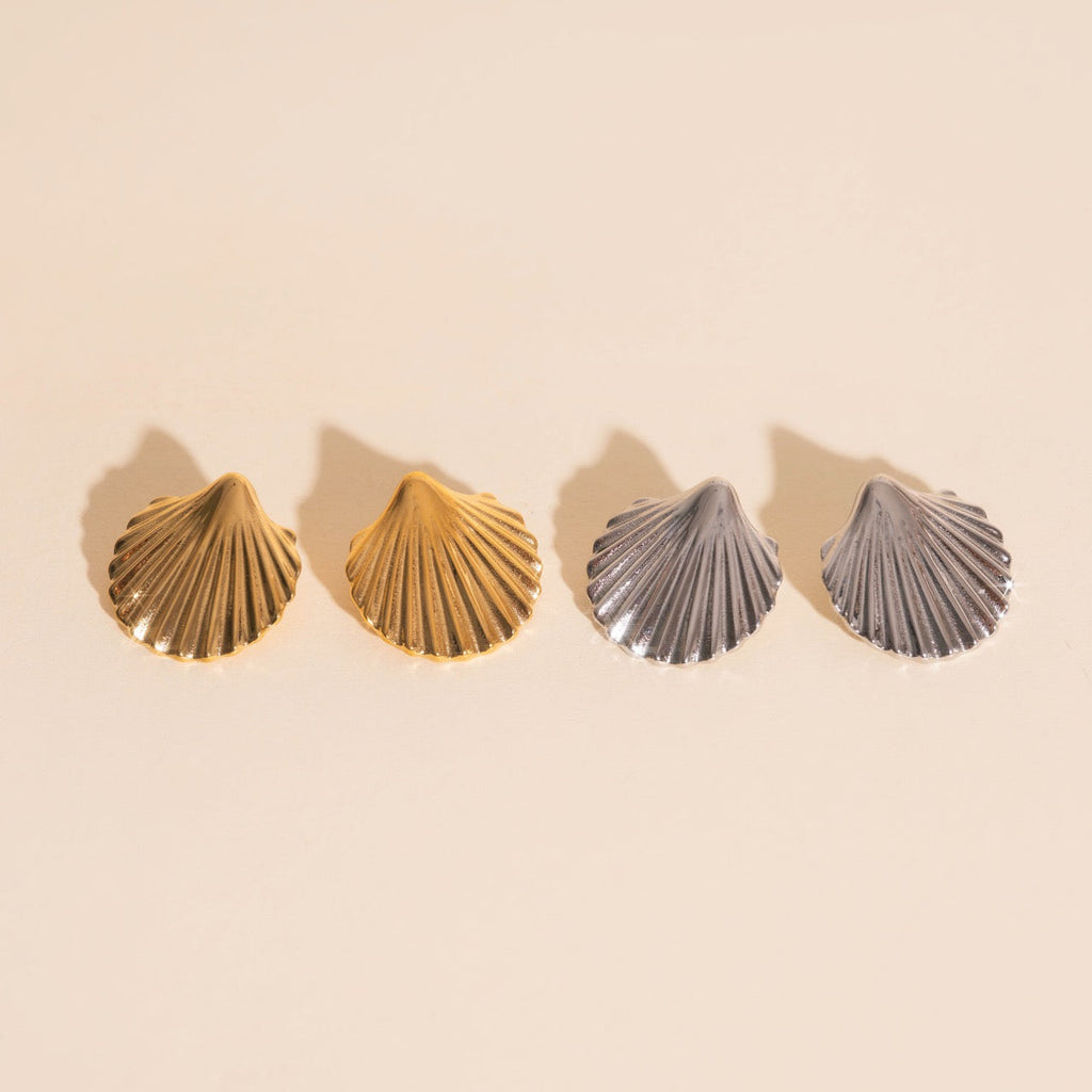 Jumbo Seashell Stud Earrings