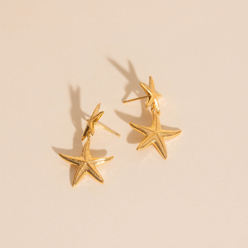 Starfish Dangle Stud Earrings