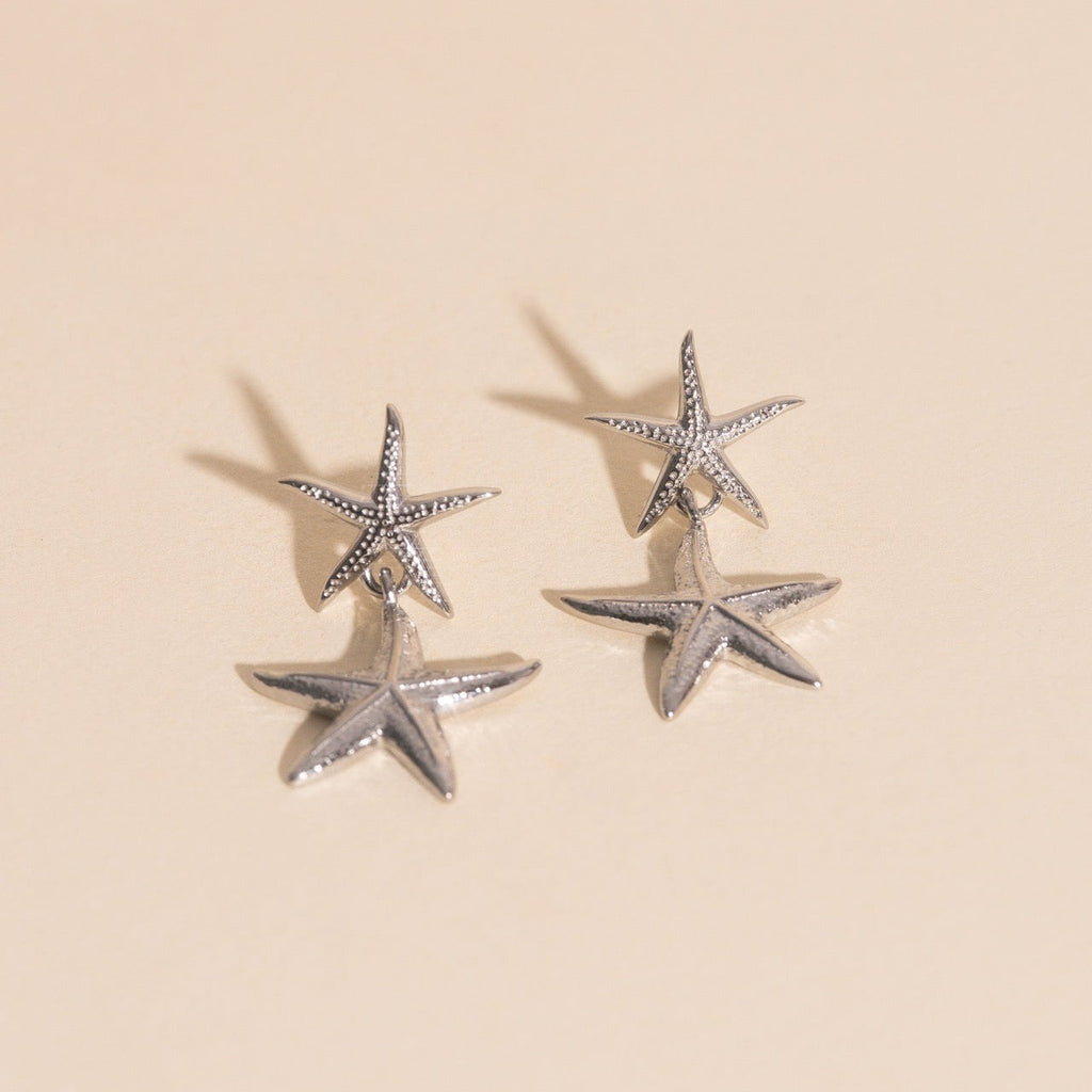 Starfish Dangle Stud Earrings