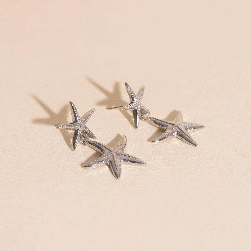 Starfish Dangle Stud Earrings