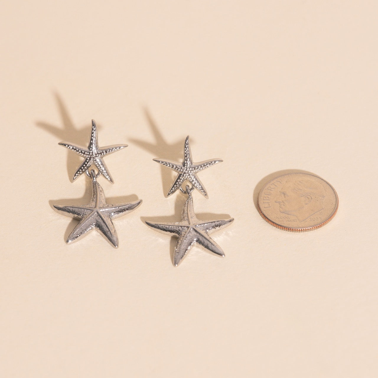Starfish Dangle Stud Earrings