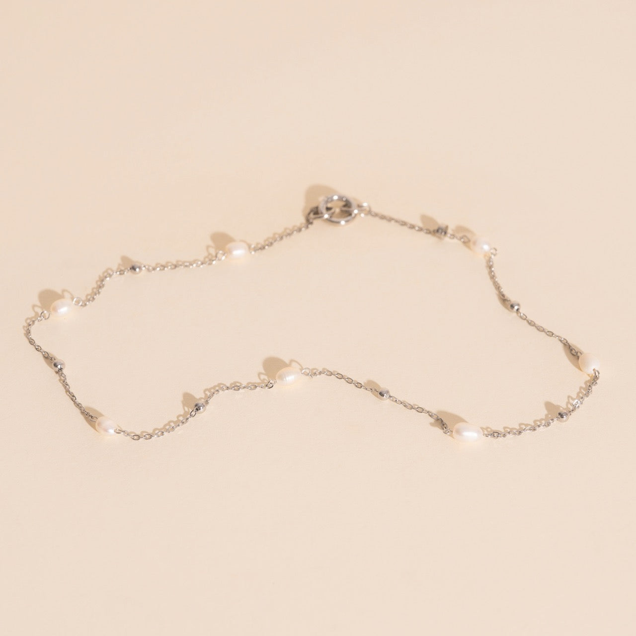 Mini Pearl Chain Necklace (18")