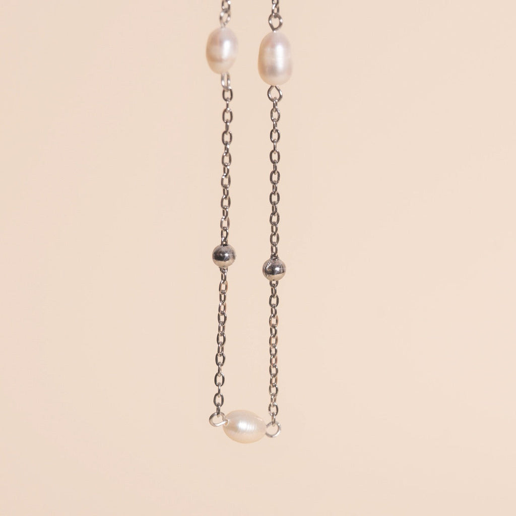 Mini Pearl Chain Necklace (18")