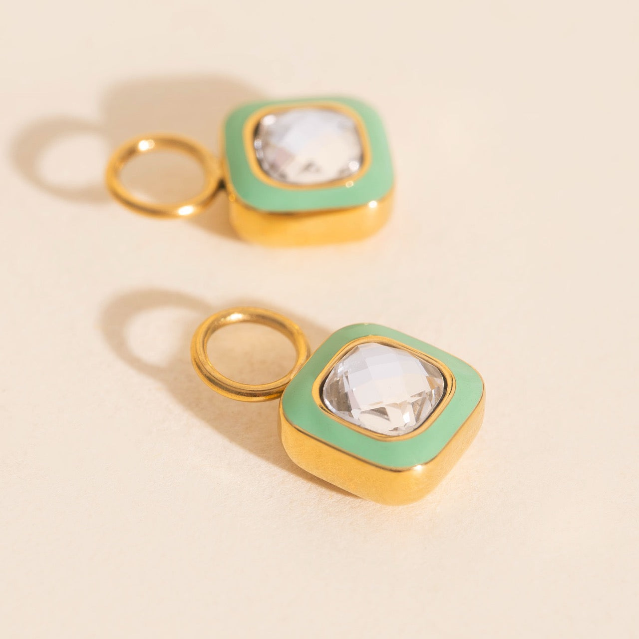 Showgirl Chunky Huggie Hoop Charm