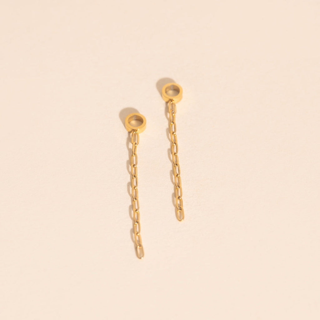 Chain Huggie Hoop Charms