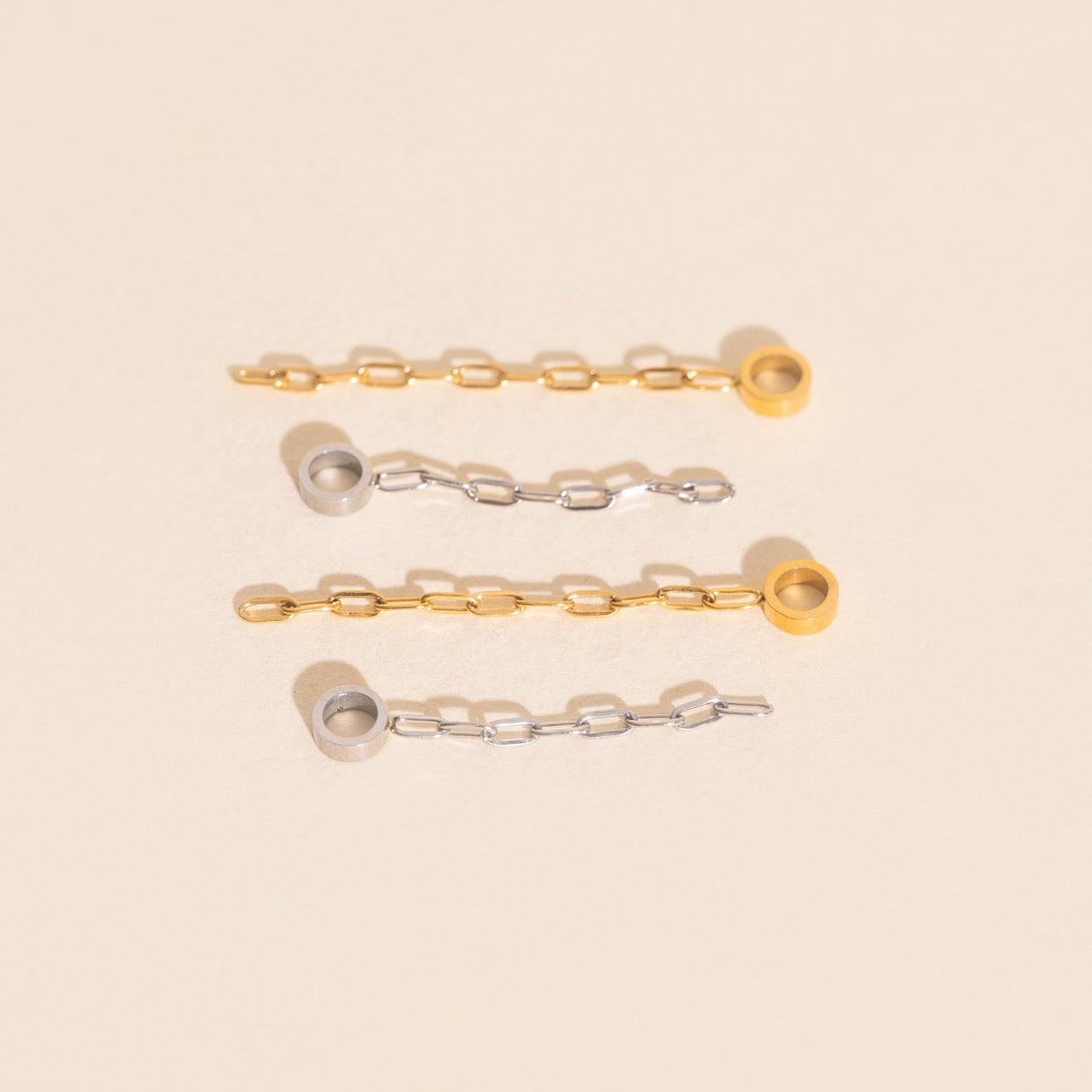 Chain Huggie Hoop Charms