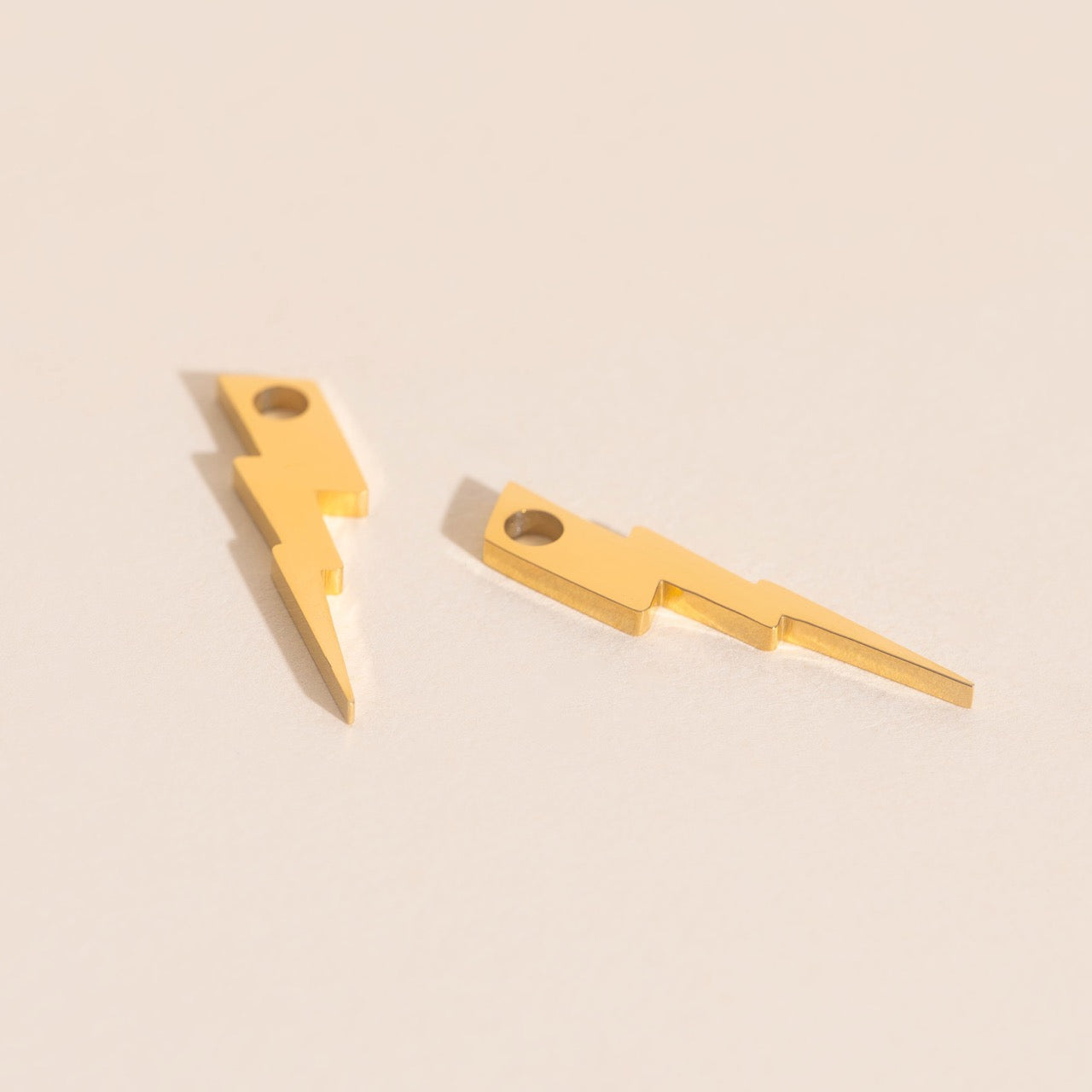 Lightning Bolt Huggie Hoop Charms