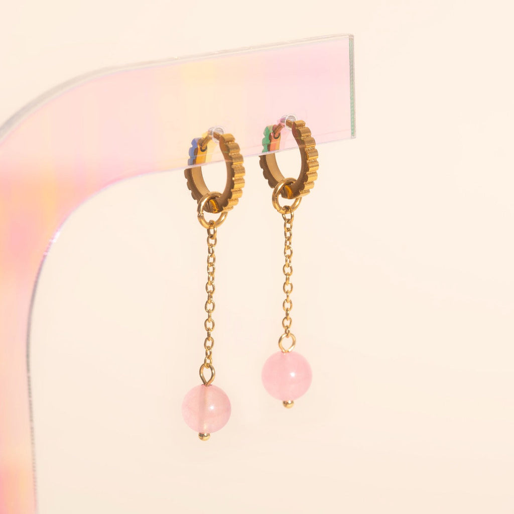 Love Chain Huggie Hoop Charms