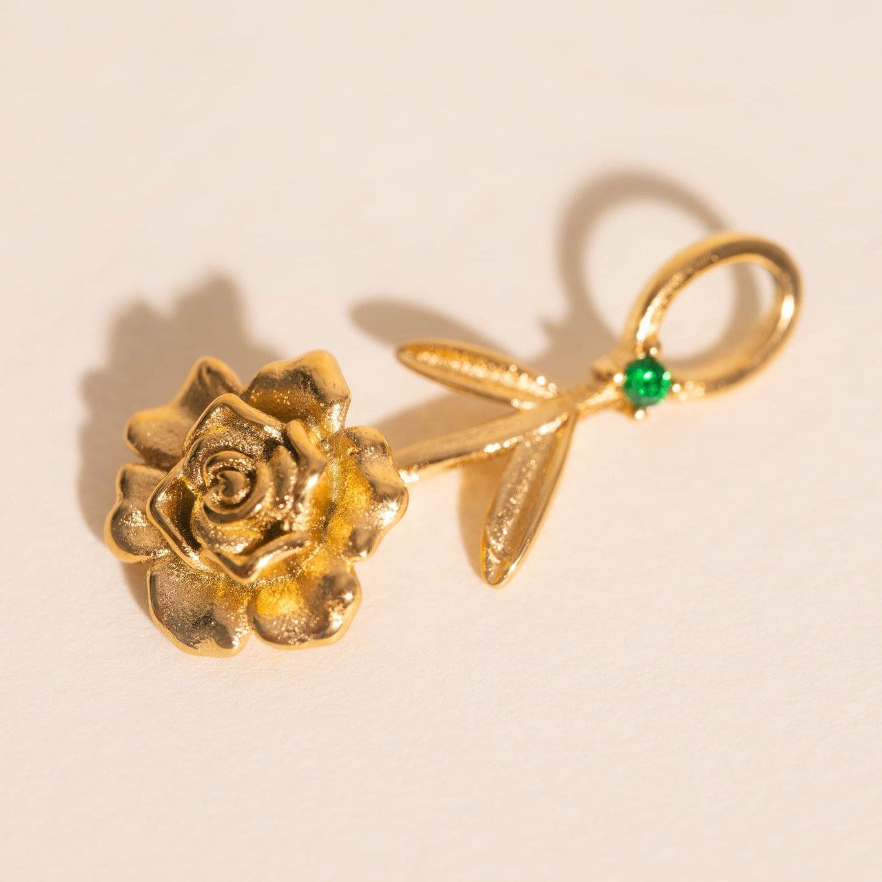 May Peony Birth Flower Necklace Charm