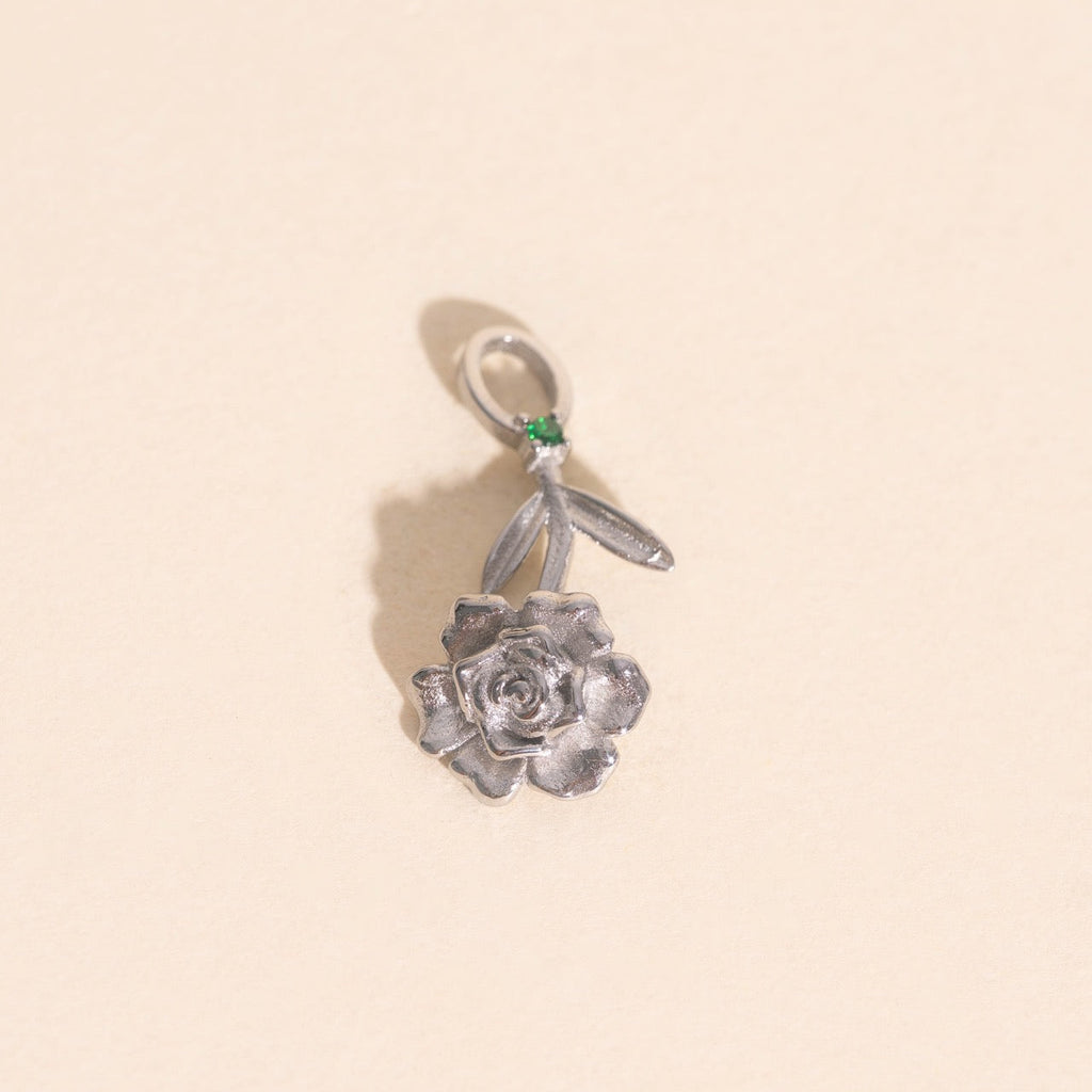 May Peony Birth Flower Necklace Charm