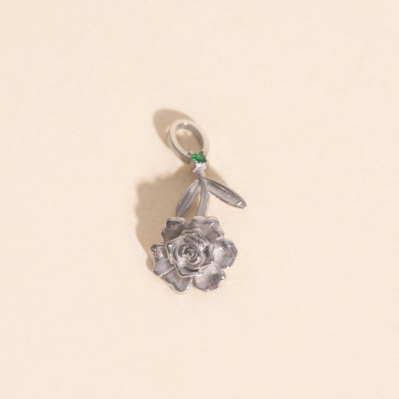 May Peony Birth Flower Necklace Charm