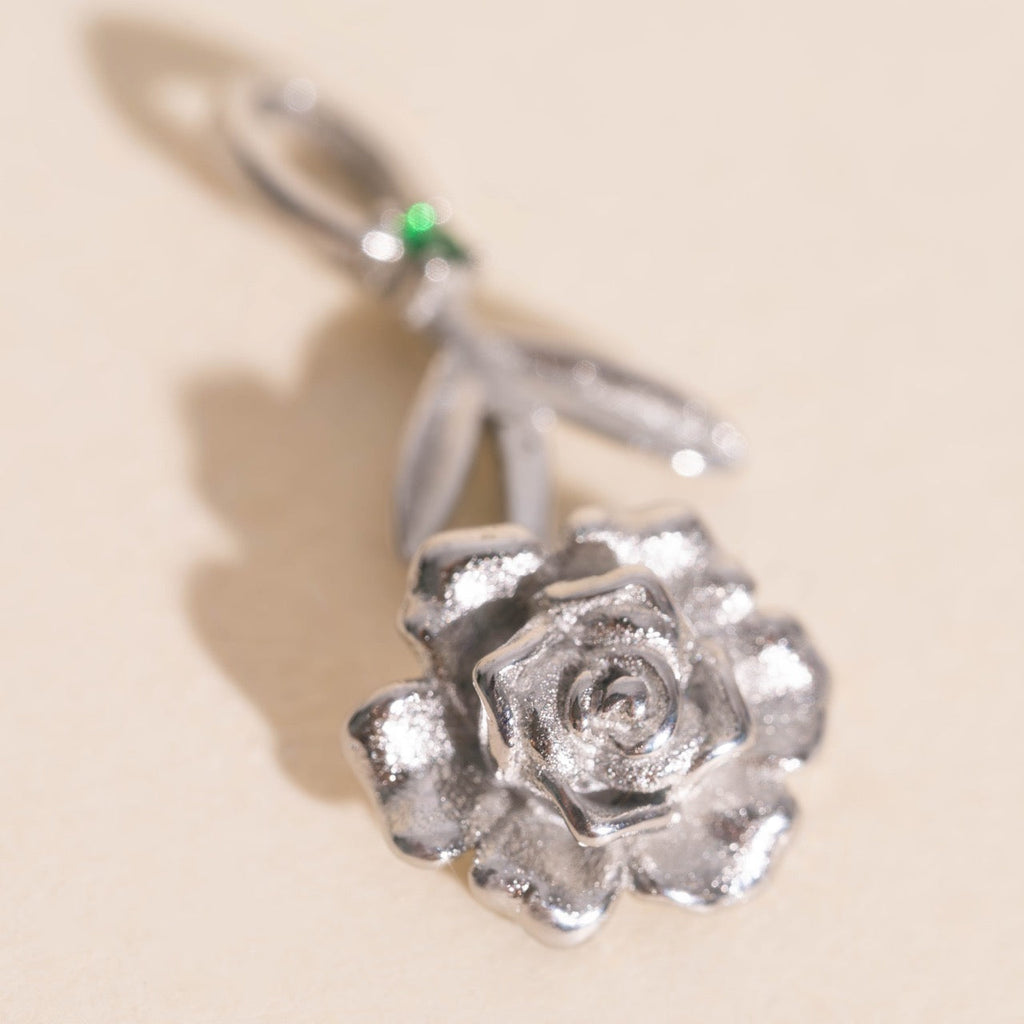 May Peony Birth Flower Necklace Charm