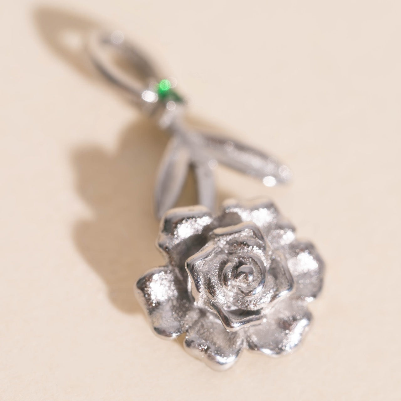 May Peony Birth Flower Necklace Charm