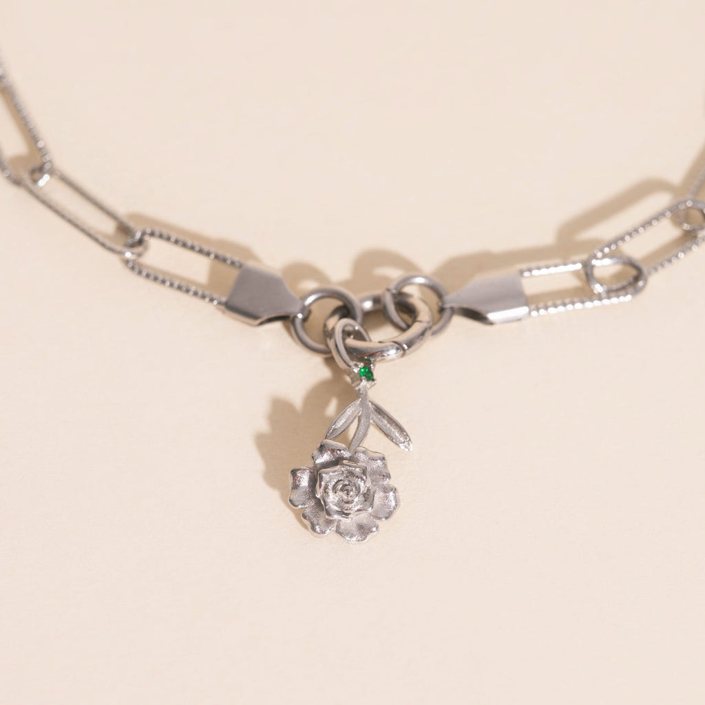 May Peony Birth Flower Necklace Charm