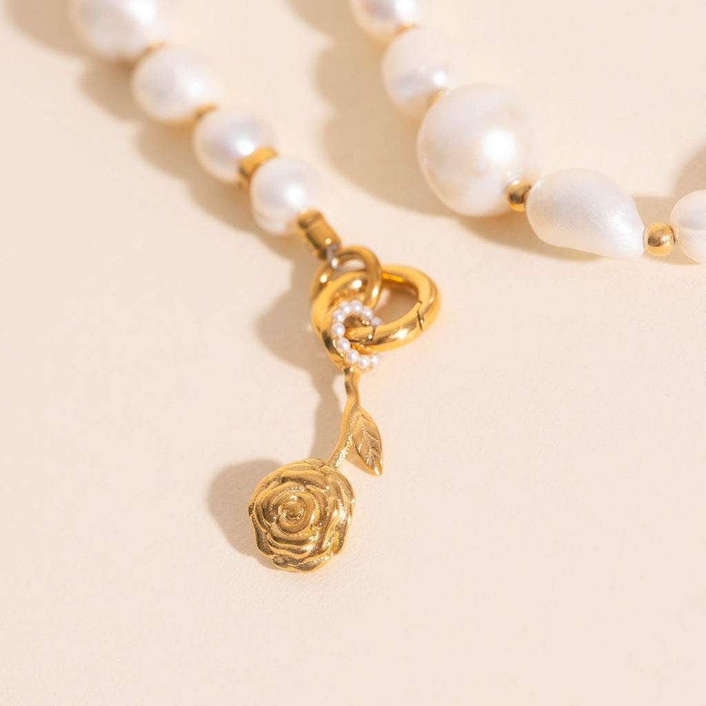 June Rose Birth Flower Necklace Charm