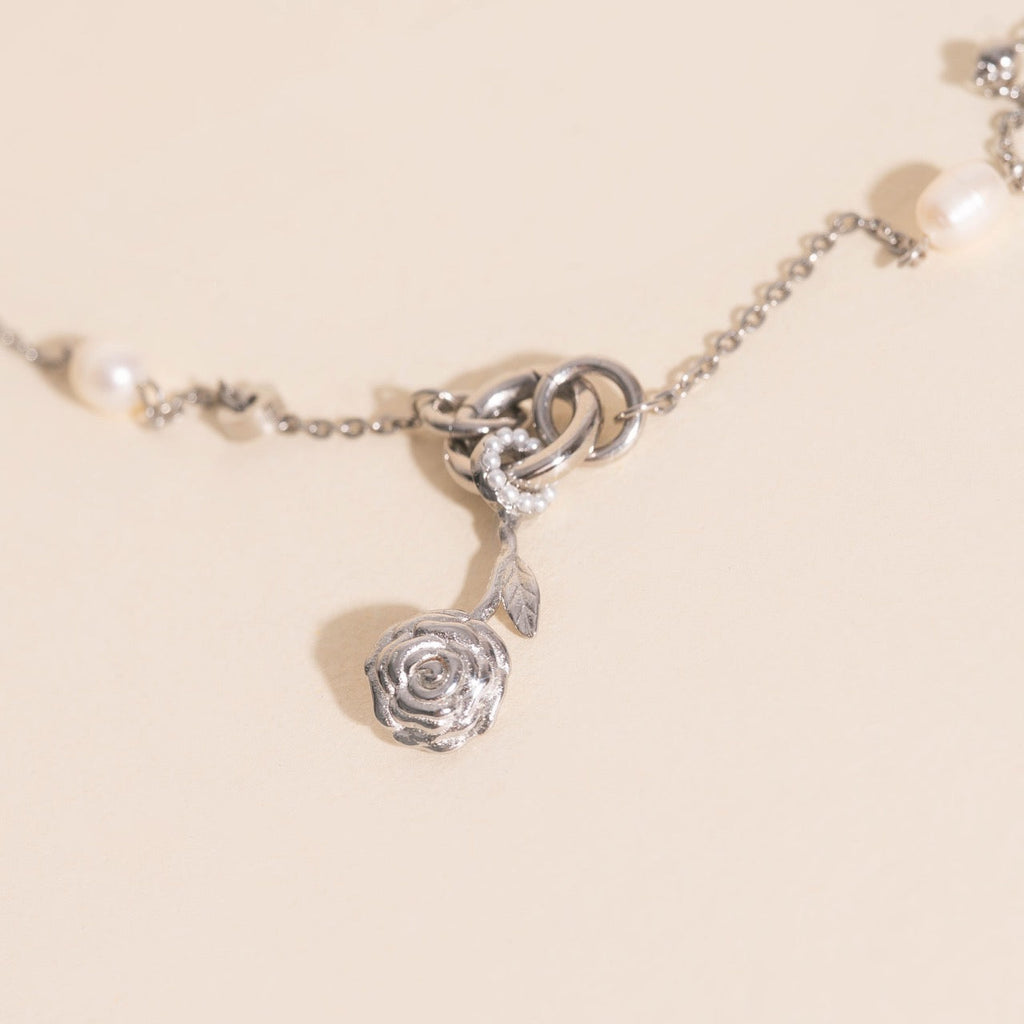 June Rose Birth Flower Necklace Charm