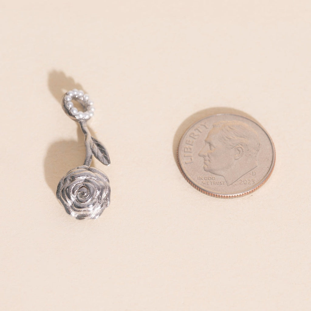 June Rose Birth Flower Necklace Charm