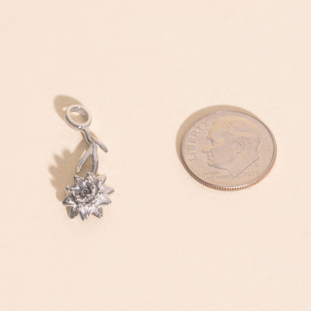 July Lily Birth Flower Necklace Charm
