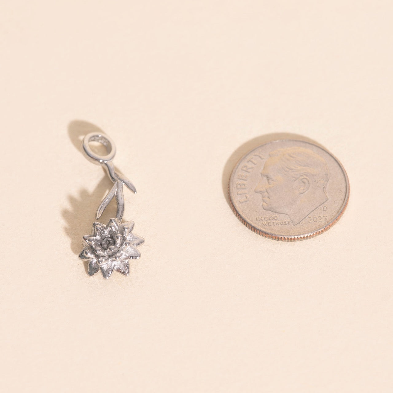 July Lily Birth Flower Necklace Charm