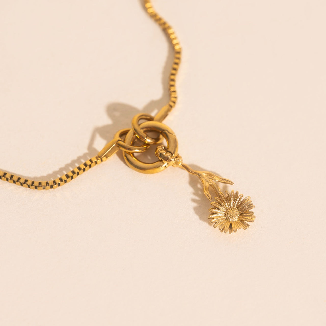 September Aster Birth Flower Necklace Charm