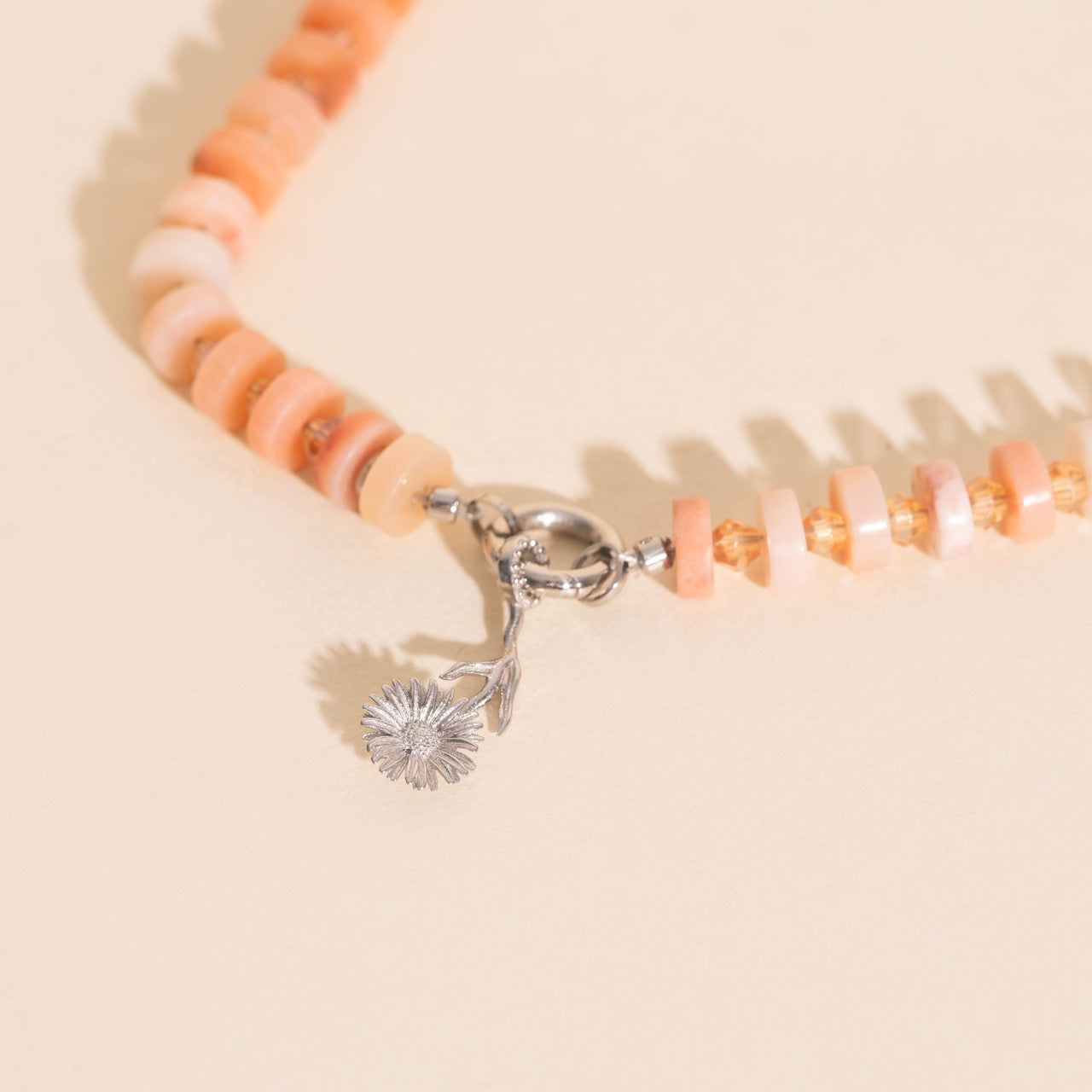 September Aster Birth Flower Necklace Charm