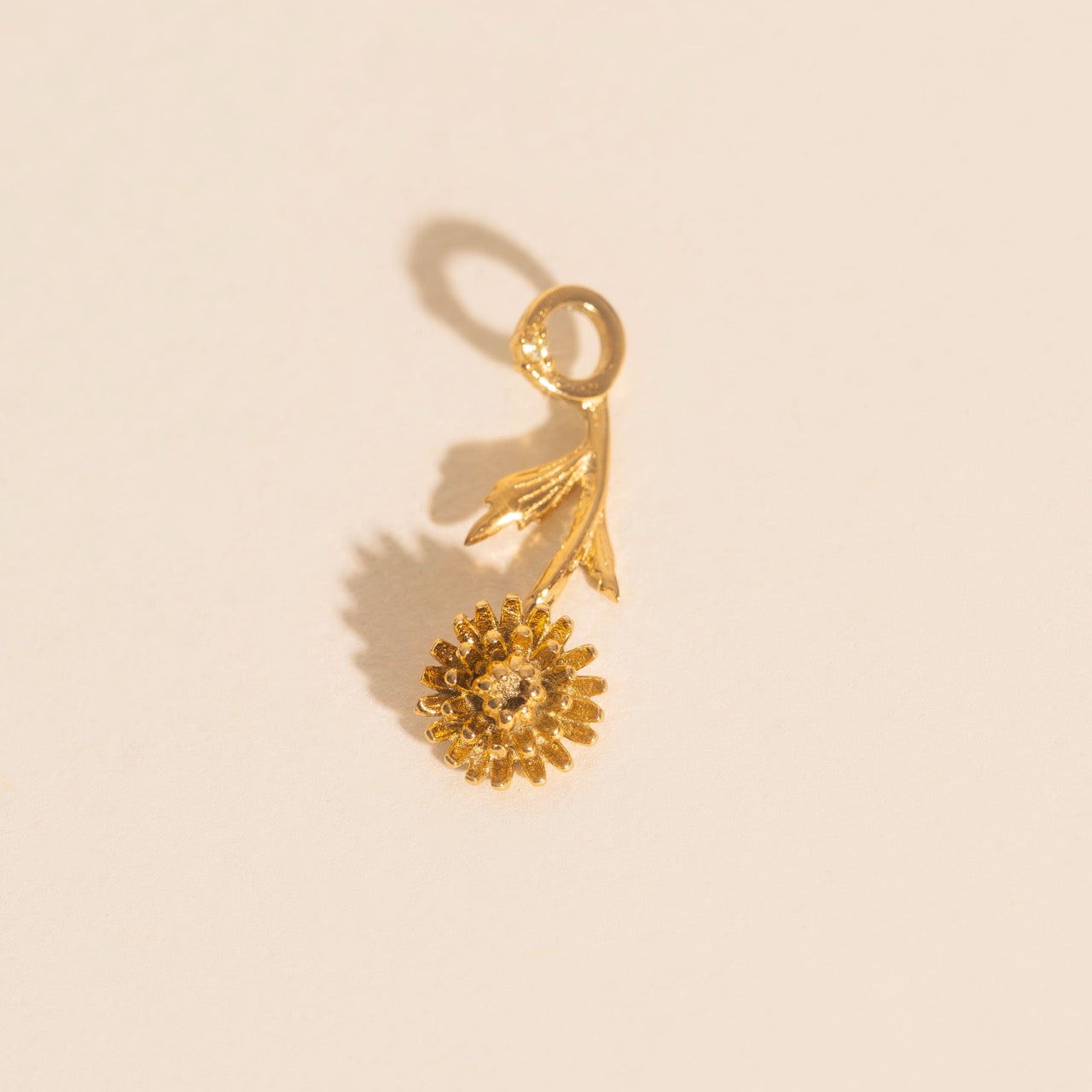 November Chrysanthemum Birth Flower Necklace Charm