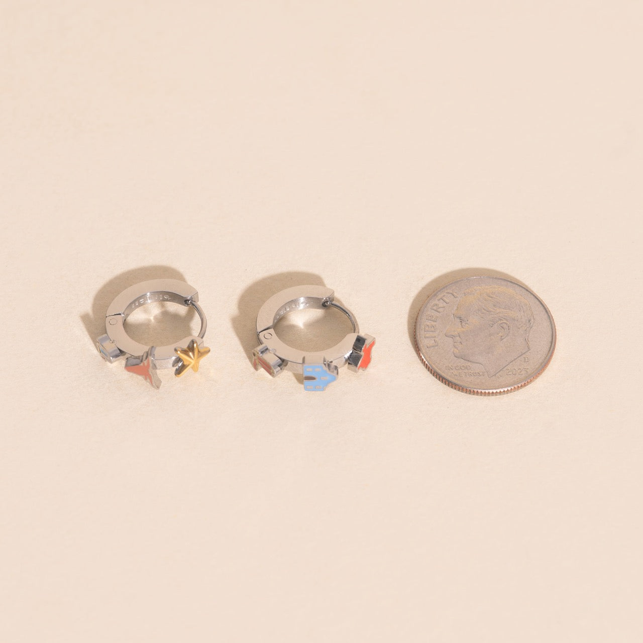 Texas 3D Huggie Hoop Earrings