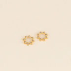 Crystal Sun Chunky Huggie Hoop Charms by Oh Clementine