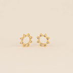Crystal Sun Chunky Huggie Hoop Charms
