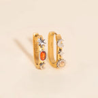 Celestial Oblong 3D Huggie Hoop Earrings by Oh Clementine